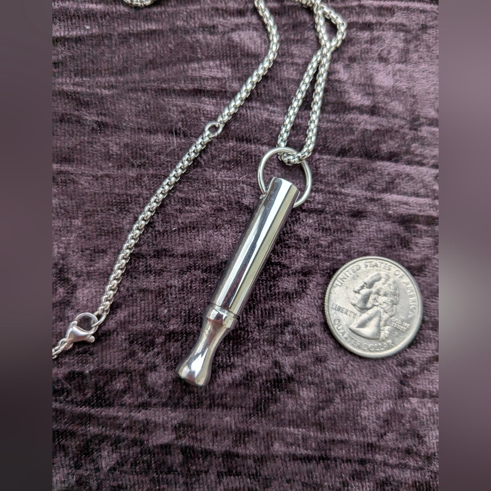 Unisex Stainless Calm Breathing Necklace - Picture 2 of 16